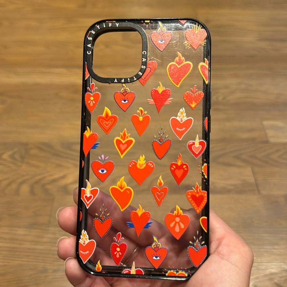 Casetify iPhone 14 case - flaming heart